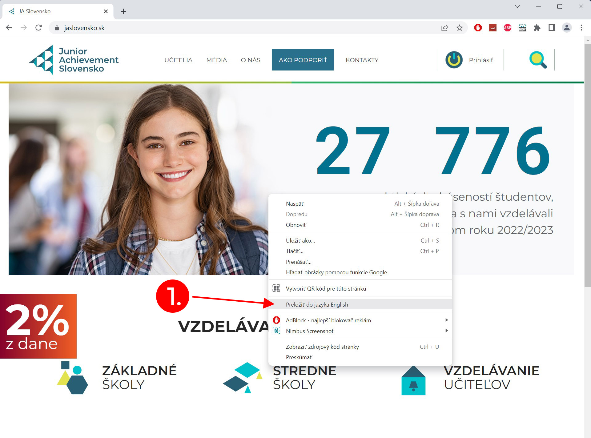 ako prelozit stranku chrome 01 | WebJET CMS